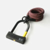 D-slot U-slot met textielkabel in lengte M en kleur chateau red