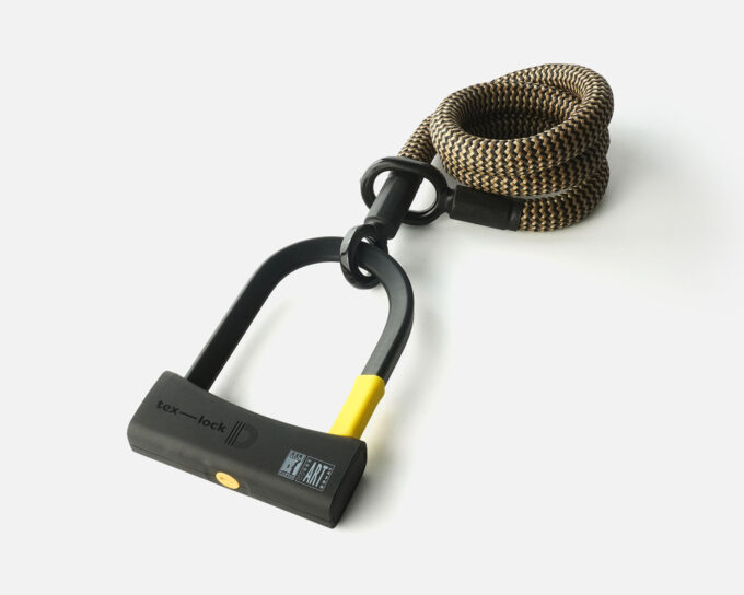 D-slot U-slot met textielkabel in lengte M en kleur wild hemp